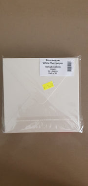 Romanesque White Champagne Envelopes 150 Square pkt 20